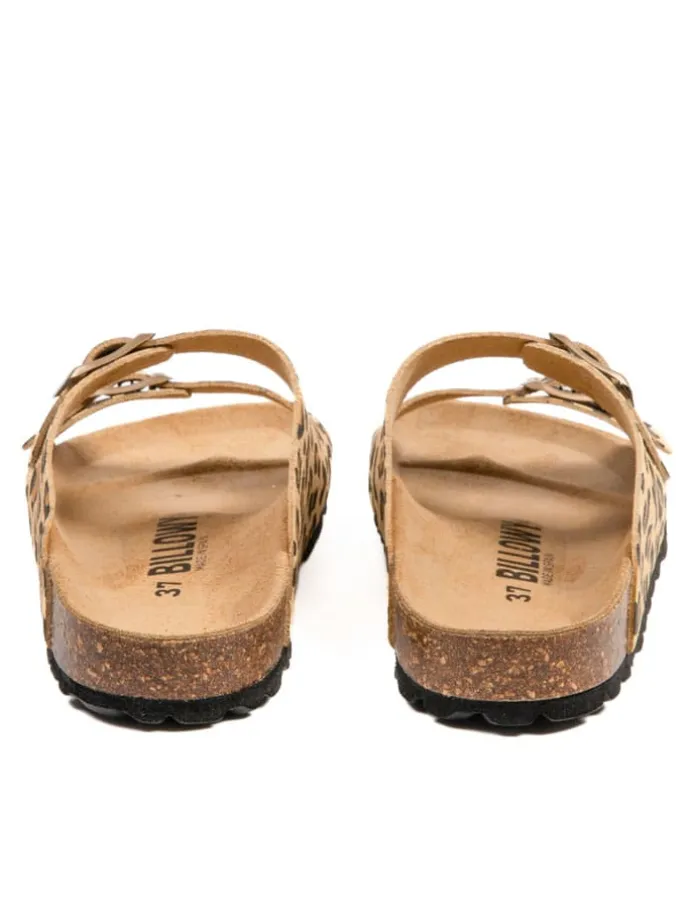 Pantoletten in Braun/ Beige