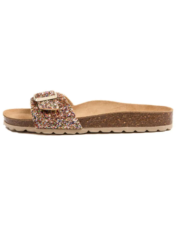 Pantoletten in Gold