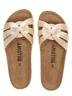 Pantoletten in Gold