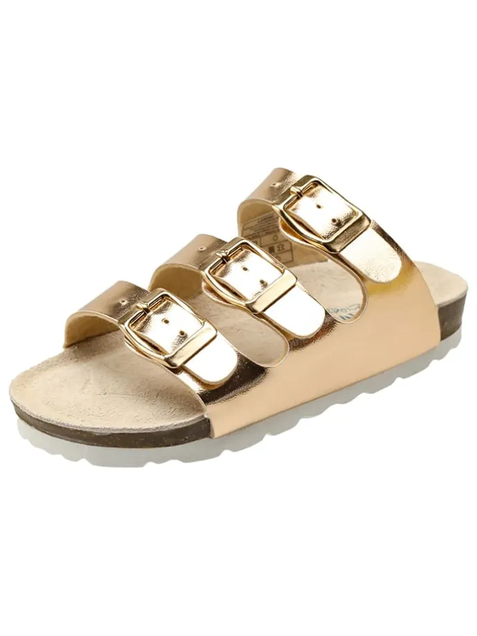Pantoletten in Gold