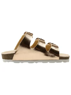 Pantoletten in Gold