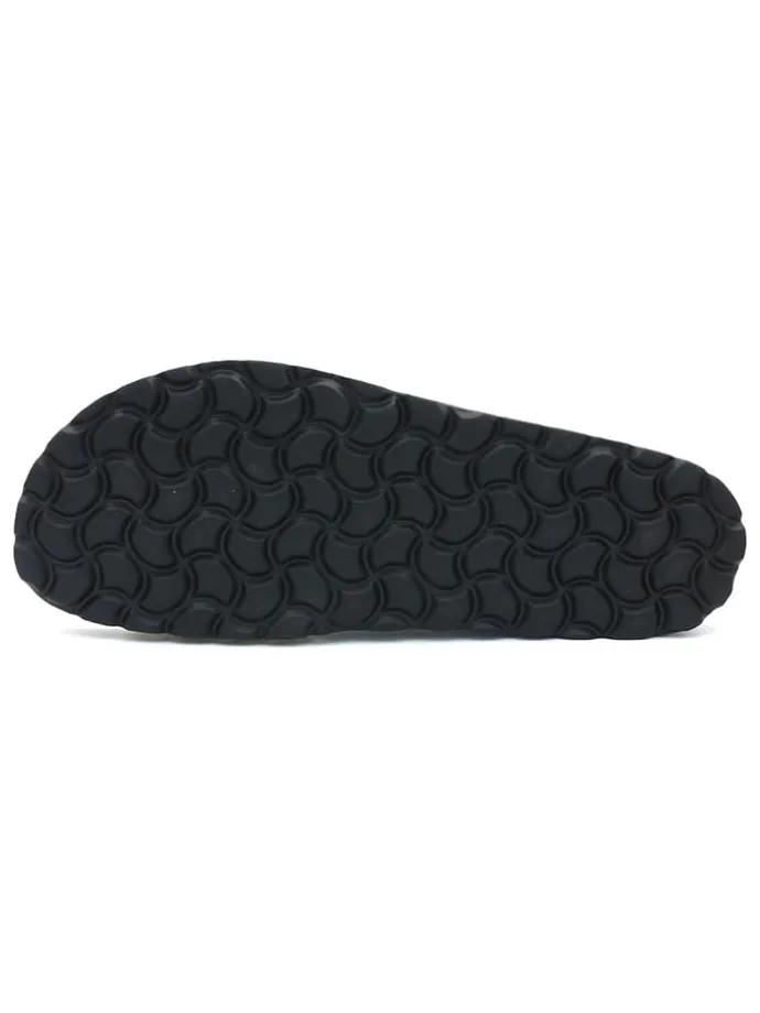 Pantoletten in Schwarz/ Bunt