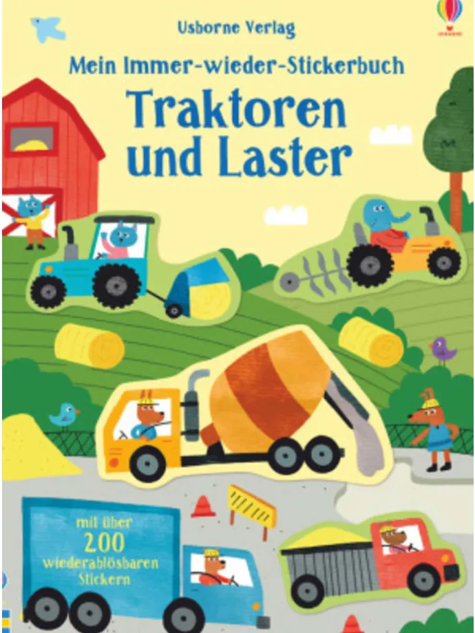 Papeterie/PBS - Mein Immer-wieder-Stickerbuch: Traktoren und Laster