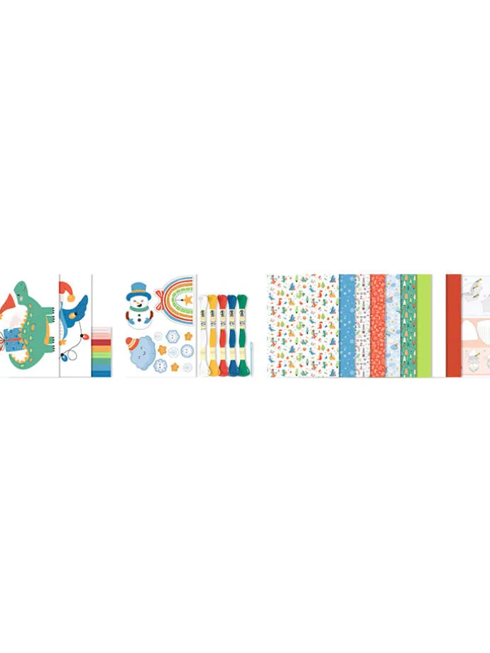 Papier-Bastelset "Winter holidays" in Bunt