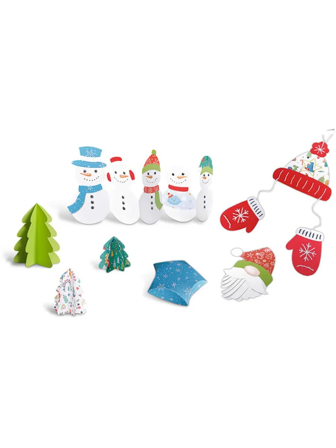 Papier-Bastelset "Winter holidays" in Bunt