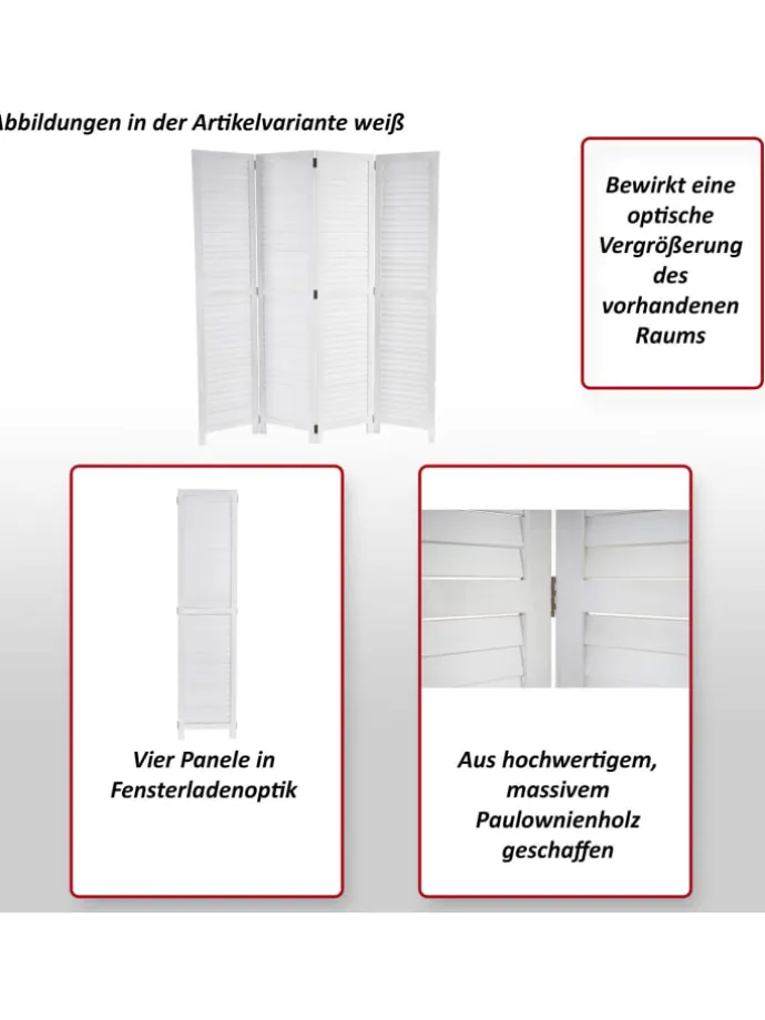 Paravant C30 im Shabby-Look, Grün