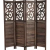 Paravant Izmir mit Ornamente, 170x161x2cm, braun