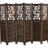 Paravant Izmir mit Ornamente, 170x241x2cm, braun