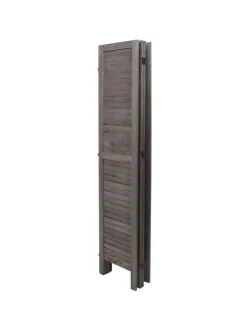 Paravent G30 im Shabby-Look, Grau-braun