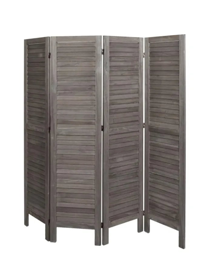 Paravent G30 im Shabby-Look, Grau-braun