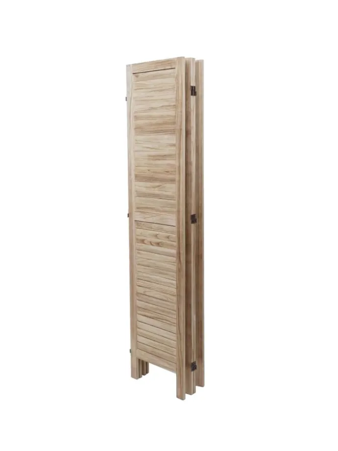 Paravent G30 im Shabby-Look, Hellbraun