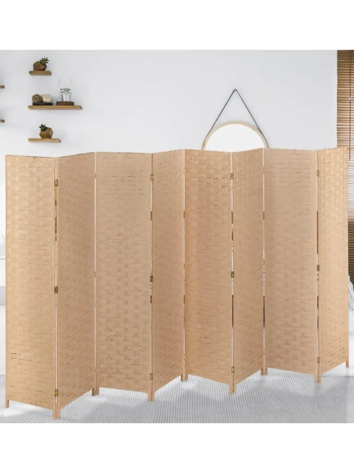 Paravent in Natur - (B)320 x (H)170cm