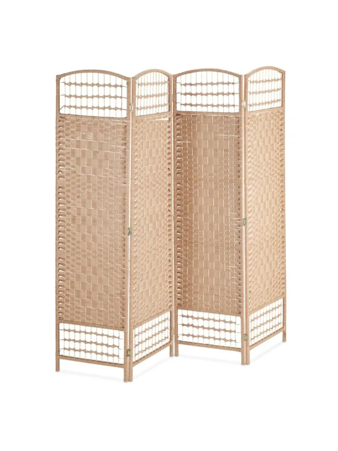 Paravent in Natur- (B)180 x (H)180 cm