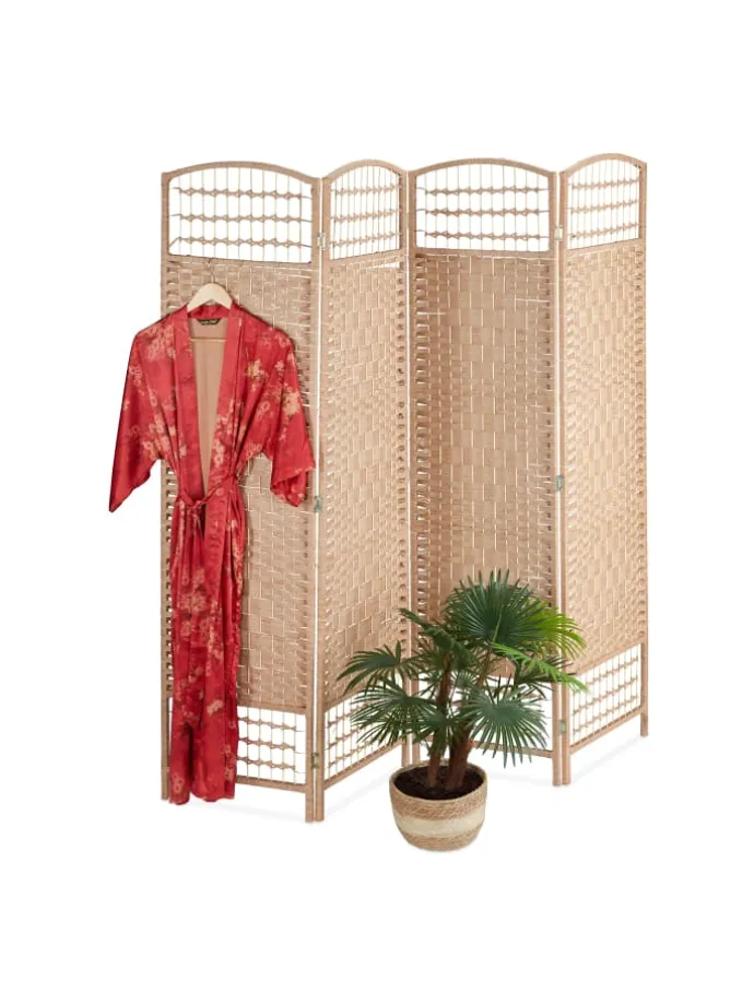 Paravent in Natur- (B)180 x (H)180 cm