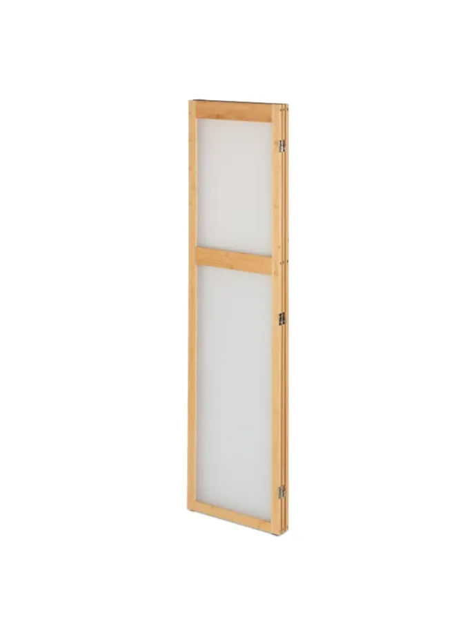 Paravent in Natur/ Weiß - (B)135,5 x (H)168 cm