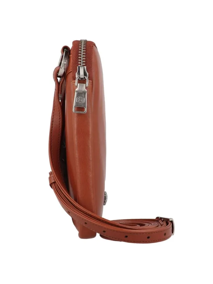 Paris Handytasche Leder 10 cm in tan 1