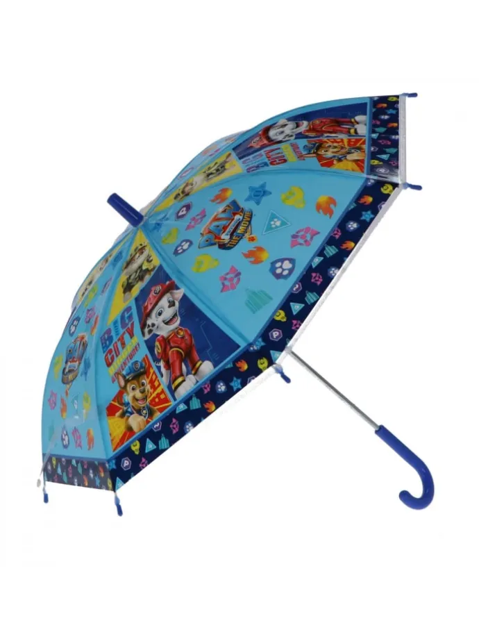 Patrol Blauer Kinder-Regenschirm Wetterfester Begleiter in Blau