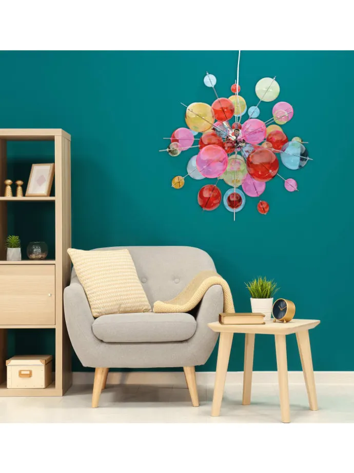 Pendelleuchte "EXPLOSION" in bunt - (L)65 cm x (B)65 cm x (H)193 cm