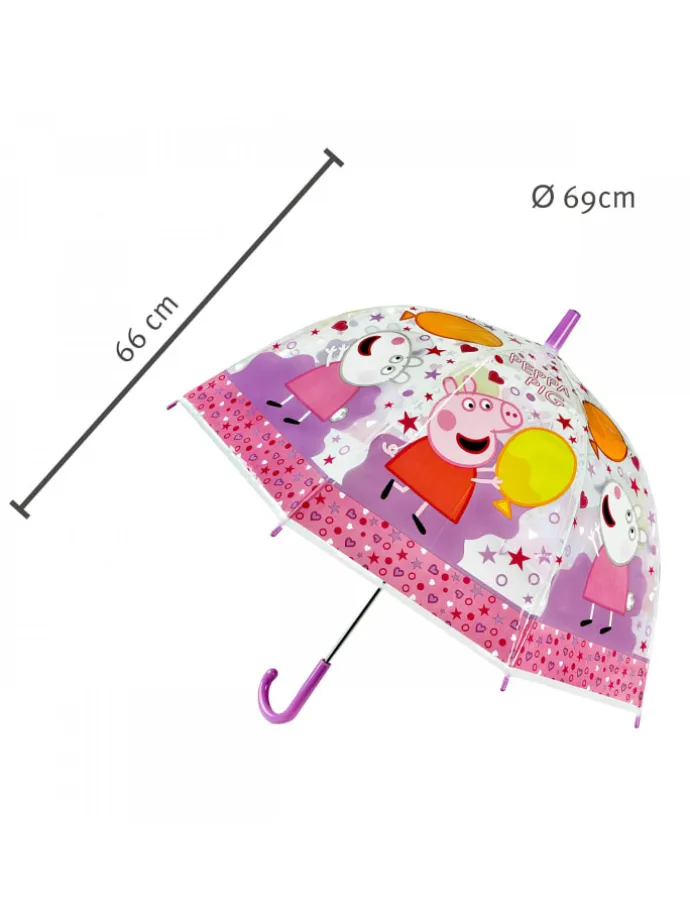 Peppa Pig Bunter Kinder-Regenschirm Ideal für kleine in Rosa