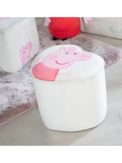 Peppa Pig Polsterhocker Herzform, Beige, für Kinder bis 60 kg