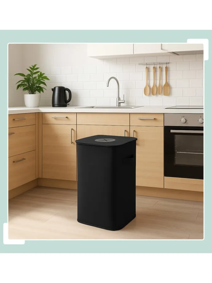Pfandflaschen-Sammelbehälter in Schwarz - 100 l