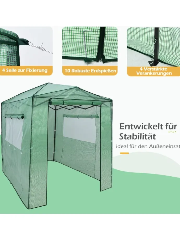 Pflanzenhaus 180x250x230cm in Grün