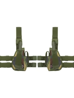 Pistolenbeinholster Set für Rechts + Links in Woodland