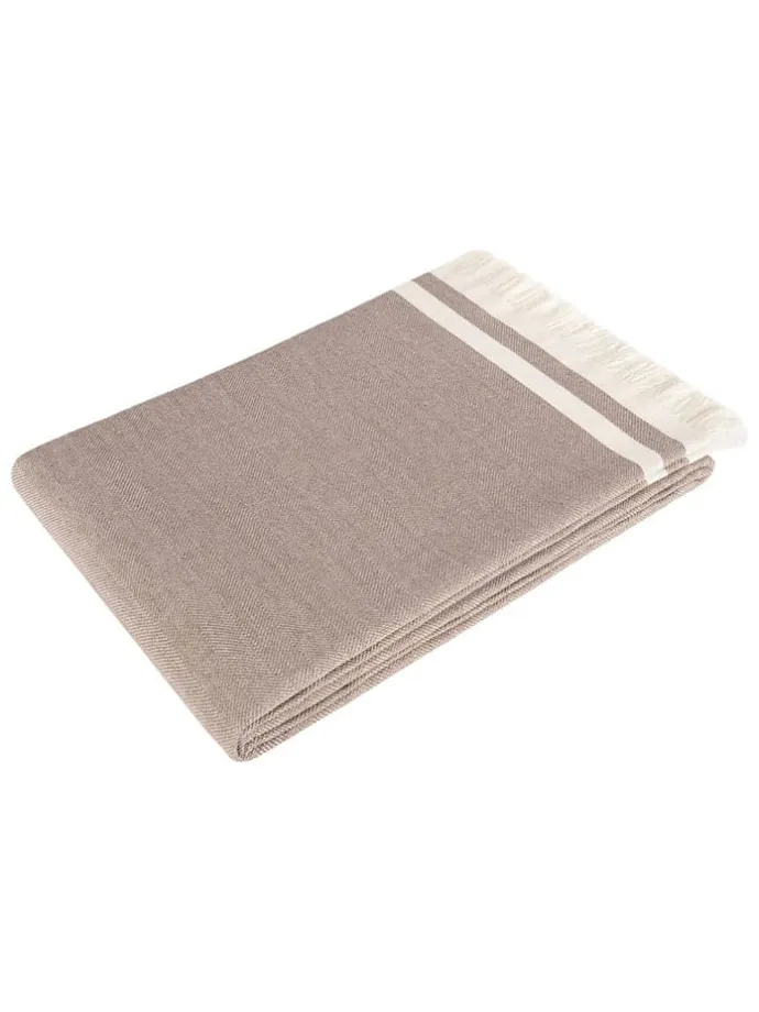 Plaid "Alinda" in Braun/ Creme