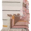 Plaid "Toscana" in Creme/ Rosa - (L)160 x (B)130 cm