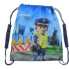 Playmobil City Action Polizei Turnbeutel mit Kordelzug 38 x 35 cm in blau