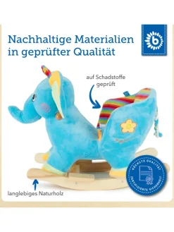 Plüsch Schaukeltier Elefant in Blau