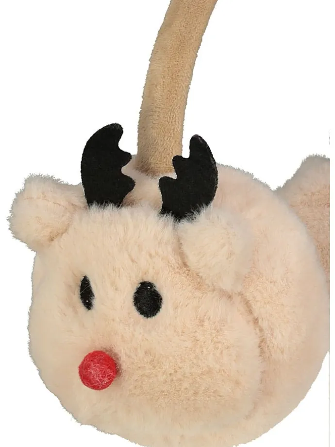Plüsch-Ohrenschützer in Beige