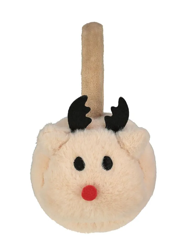 Plüsch-Ohrenschützer in Beige