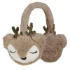 Plüsch-Ohrenschützer in Beige/ Braun