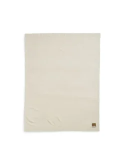 Pointelle Decke - Creamy White in Weiß 100 x 75 cm