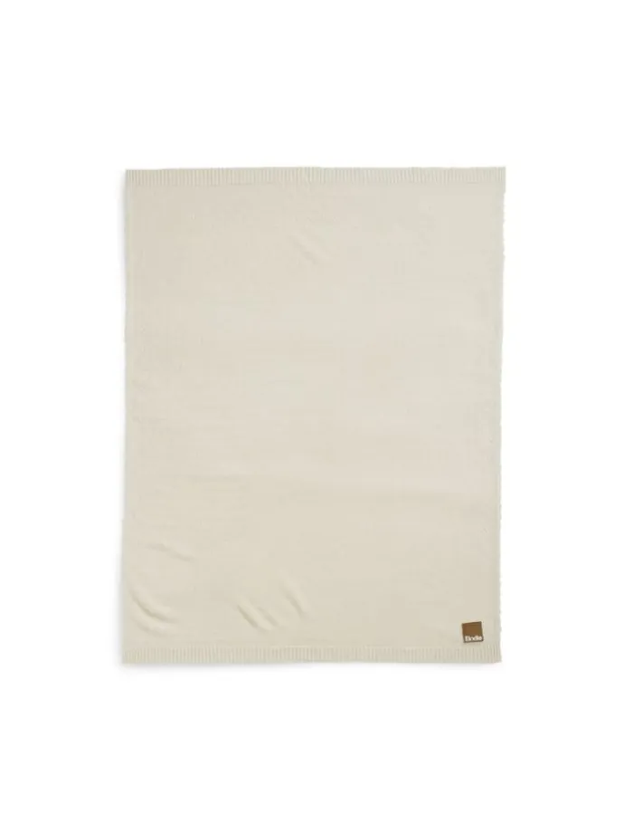 Pointelle Decke - Creamy White in Weiß 100 x 75 cm