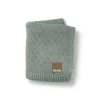 Pointelle Decke - Pebble Green in Grün100 x 75 cm