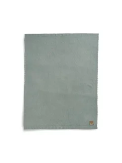 Pointelle Decke - Pebble Green in Grün100 x 75 cm