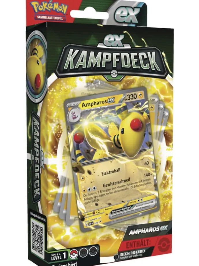 Pokémon EX-Kampfdeck Ampharos oder Lucario Kartenspiel in Mehrfarbig ab 6 Jahre