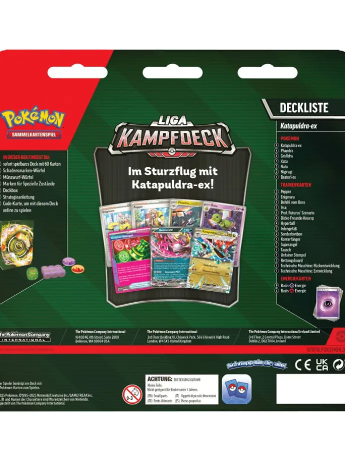 Pokémon Liga-Kampfdeck Katapuldra-ex in Mehrfarbig ab 6 Jahre
