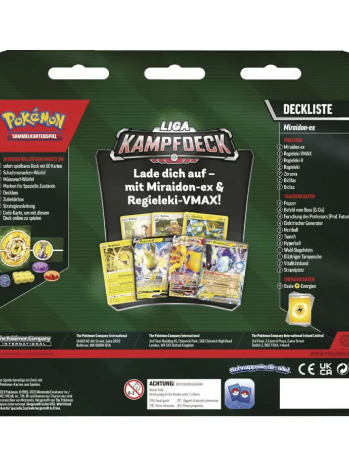 Pokémon Sammelkarten Liga Kampfdeck Miraidon EX in Mehrfarbig ab 6 Jahre