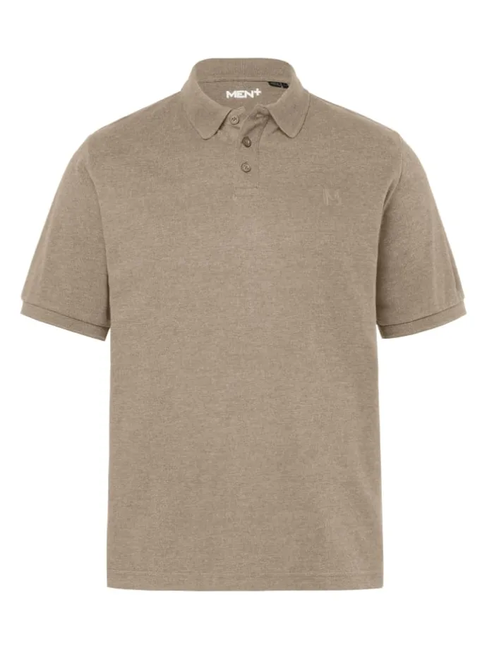 Poloshirt in braun grau