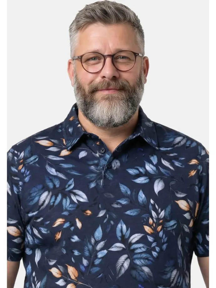 Poloshirt in navy blau