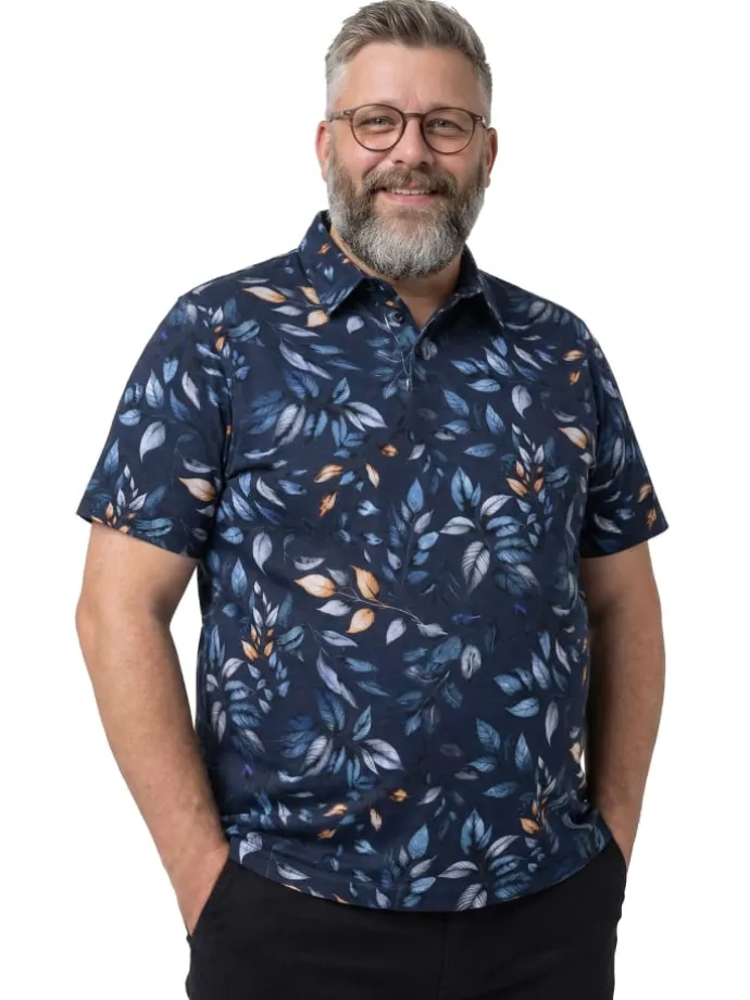 Poloshirt in navy blau