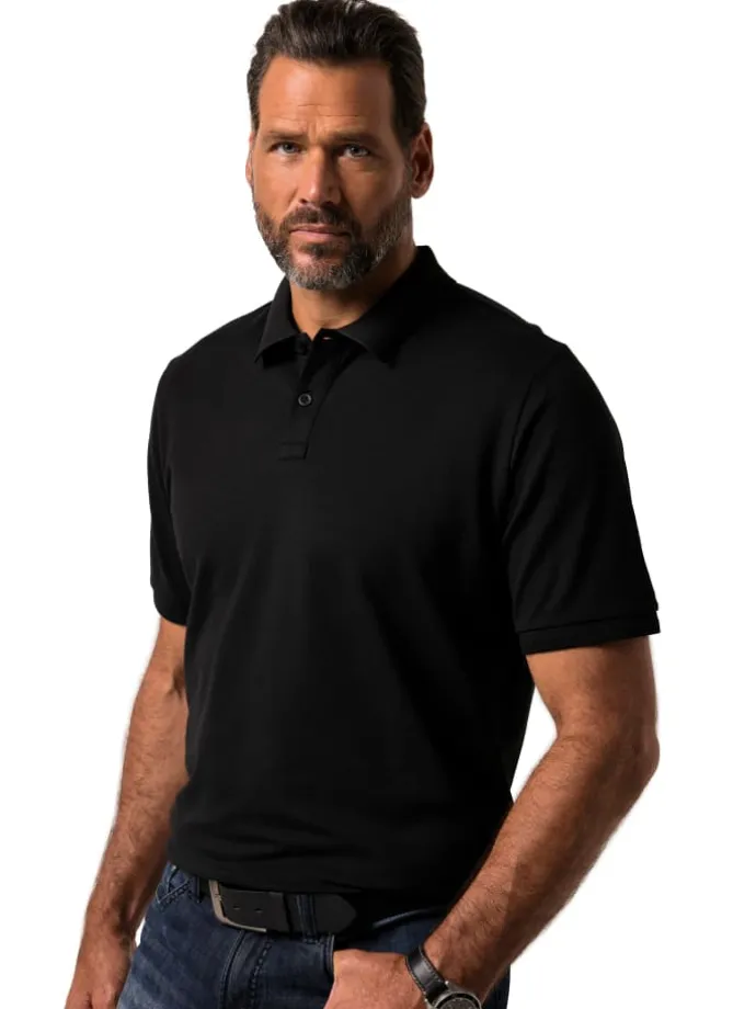 Poloshirt in schwarz