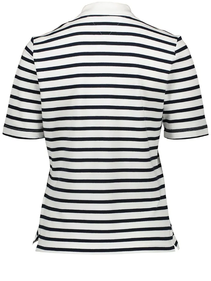 Poloshirt in Weiß/ Schwarz