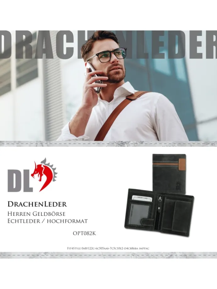Portemonnaie Leder Herren Geldbörse Serie Marc