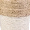 Pouf in Hellbraun/ Creme - (H)41 x Ø 35,5 cm