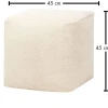 Pouf "Lakeisha" in Beige - (B)45 x (H)45 cm