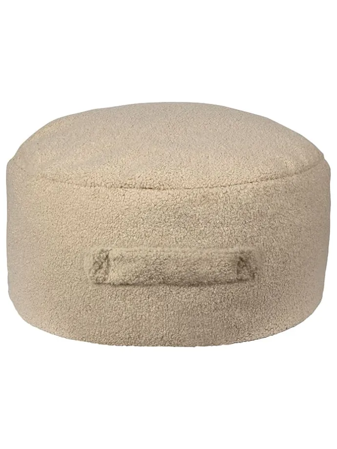 Pouf "Panda" in Beige - (H)20 x Ø 50 cm